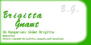 brigitta gnamt business card
